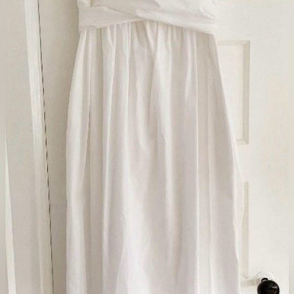 THREE GRACES LONDON White Cotton SOLD OUT ADELE Tie front/back dress - Picture 8 of 16